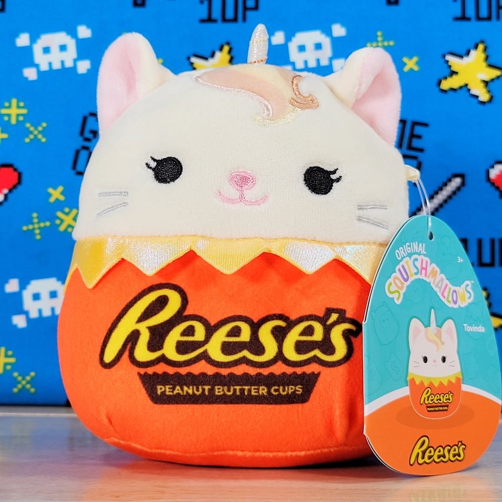 Squishmallow Tovinda the Cat 5" UltraSoft Reese's Peanut Butter Cup Plush NWT